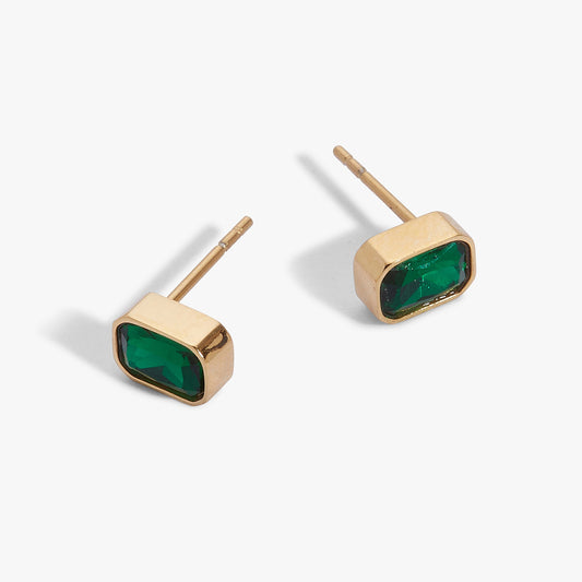 May Birthstone Stud Earrings - Alex and Ani - Back View