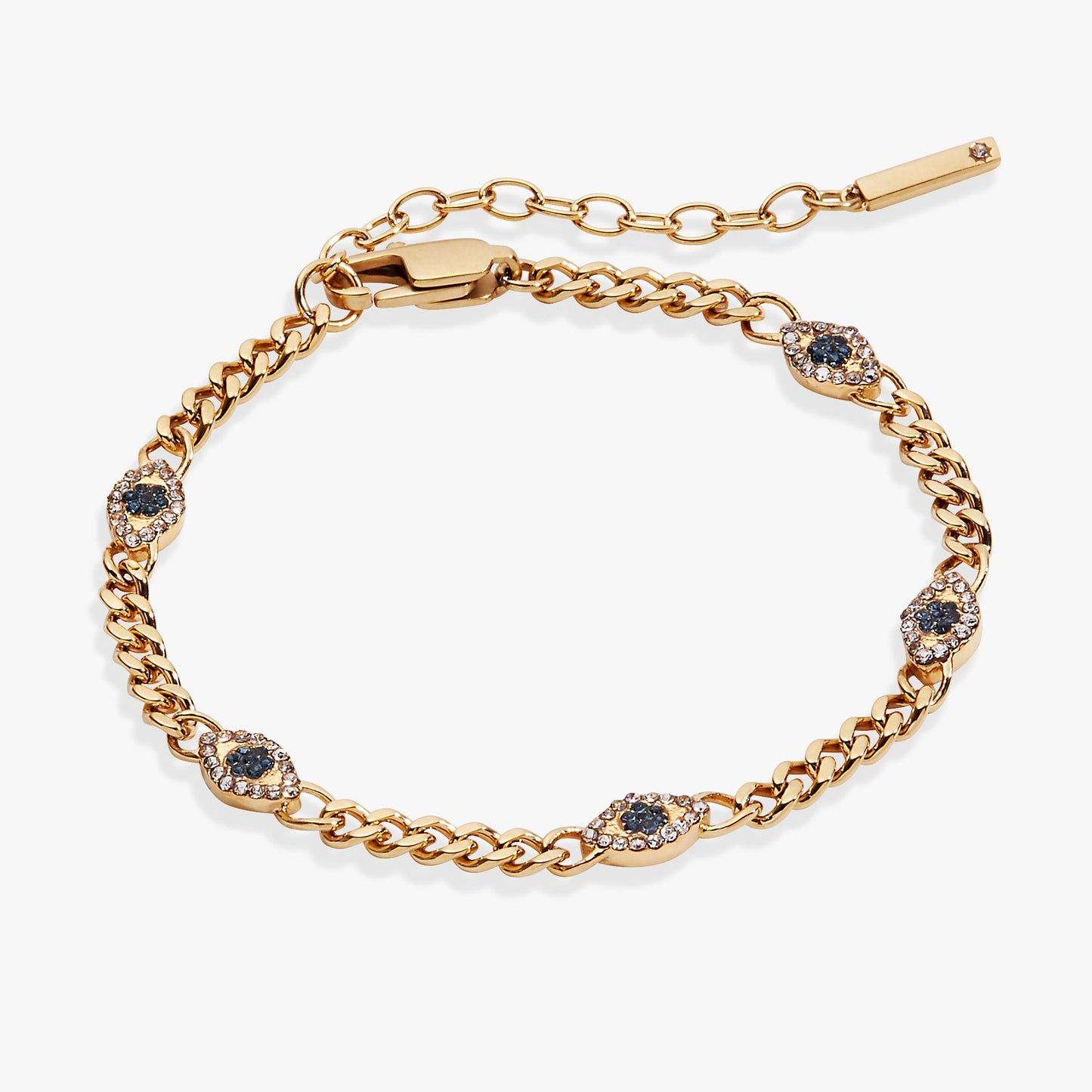 Evil Eye Curb Chain Inline Bracelet - Alex and Ani