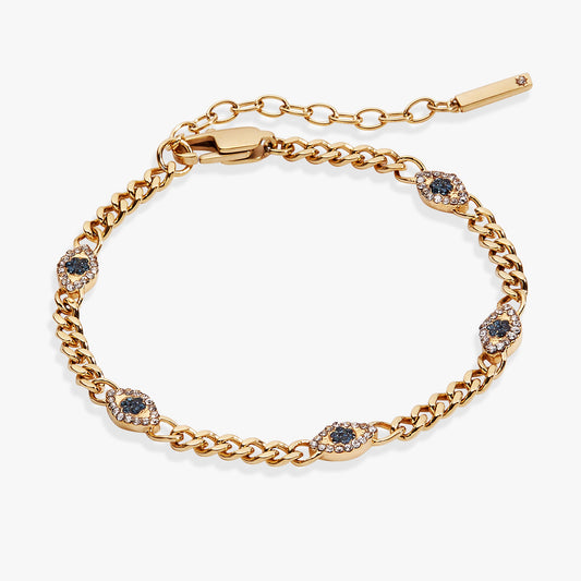 Evil Eye Curb Chain Inline Bracelet - Alex and Ani