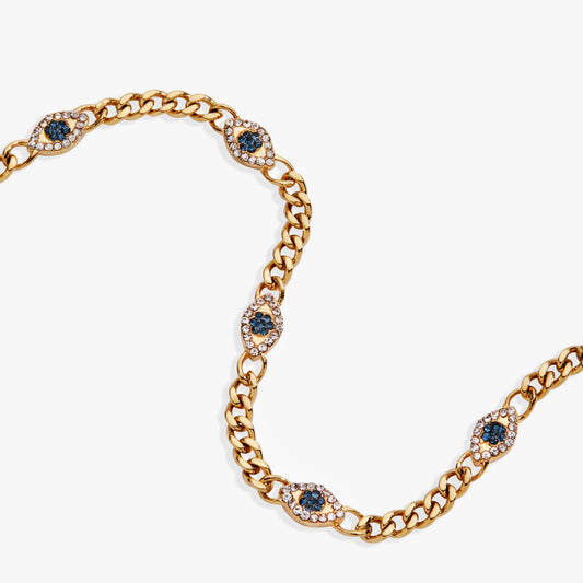 Evil Eye Curb Chain Inline Bracelet - Alex and Ani