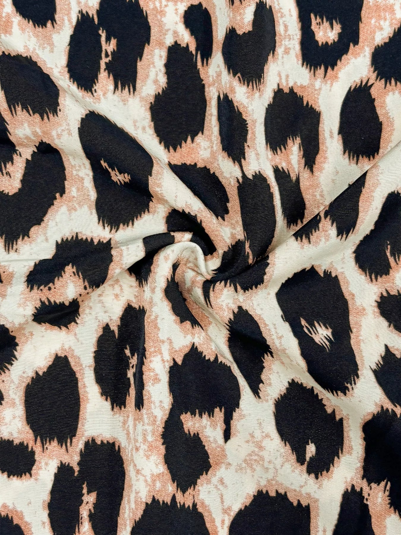 Leopard Print Wrap Midi Dress - Detail View 9