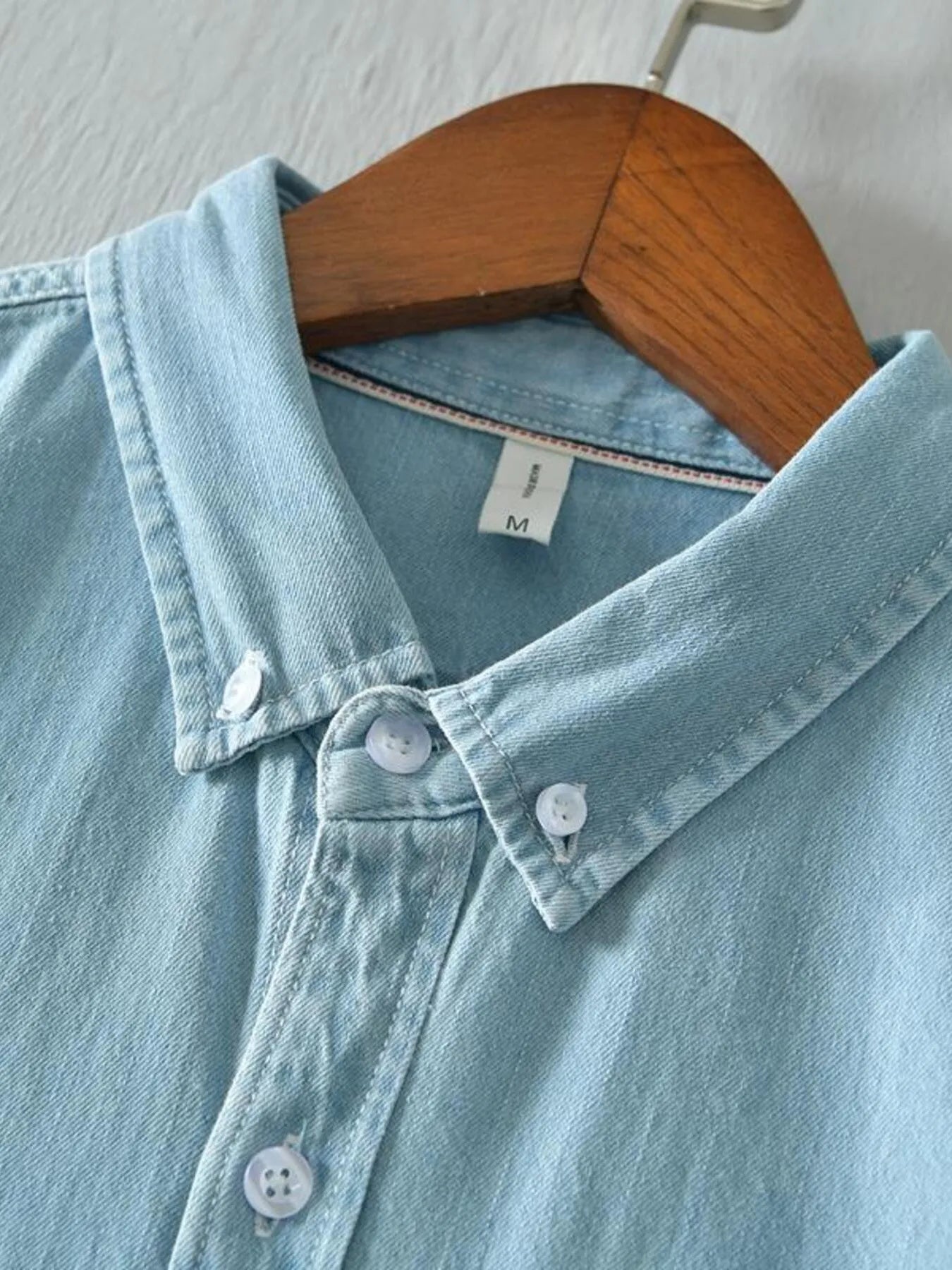 Men's Full Size Button Up Long Sleeve Denim Shirt Plus Size