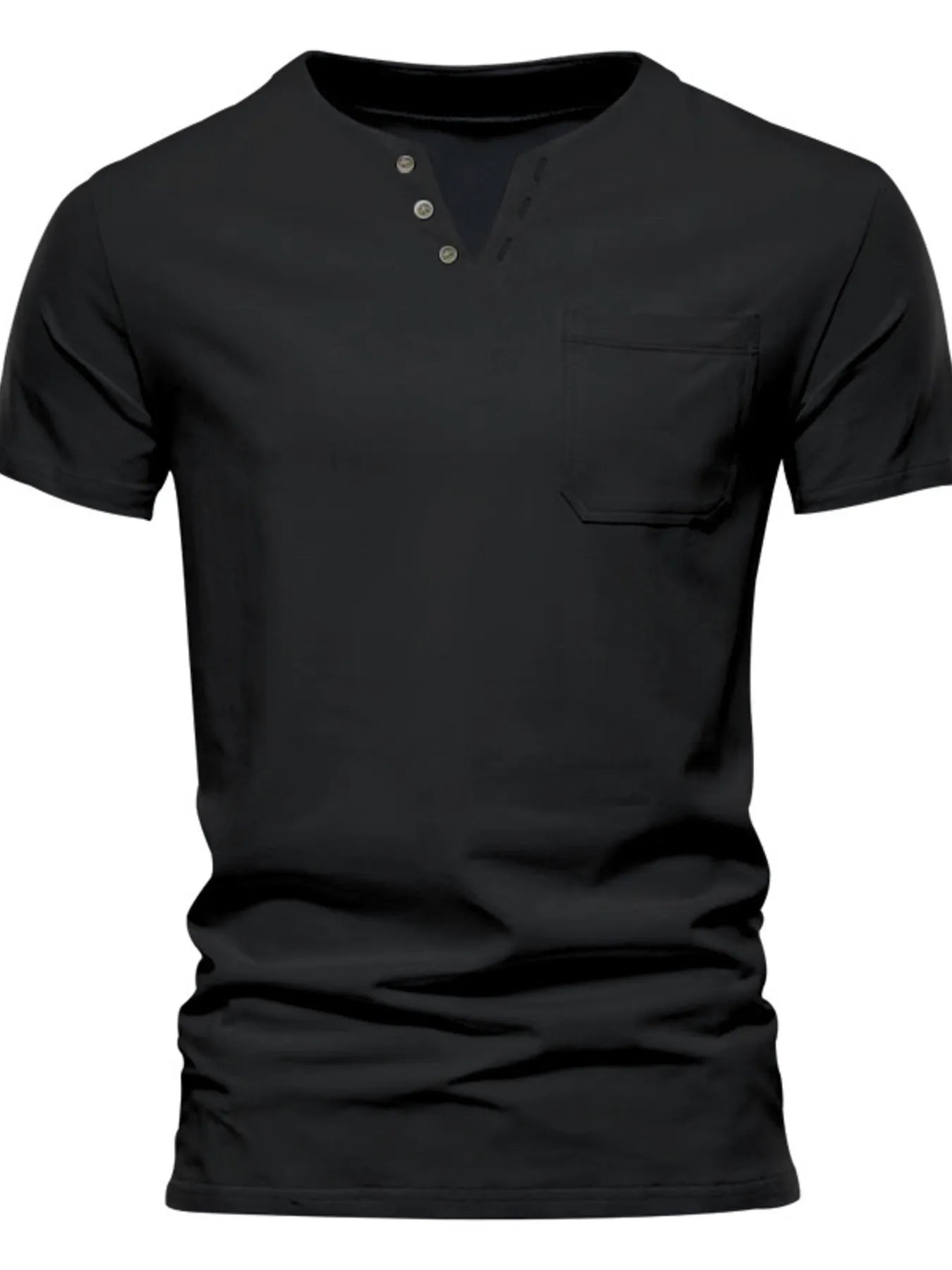Men's Pocketed Henley Top