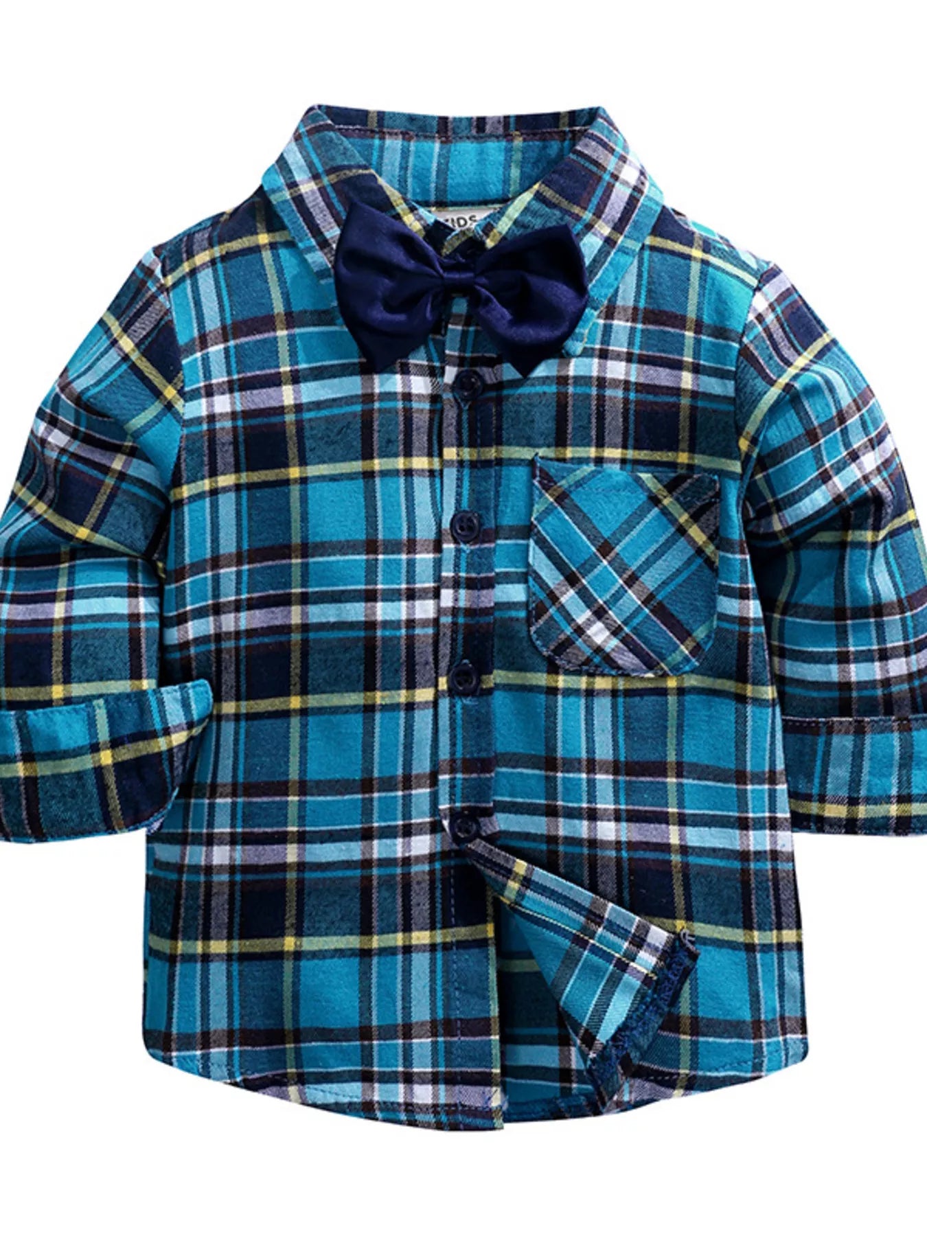 Boy's Plaid Shirt and Jeans Outfit Set