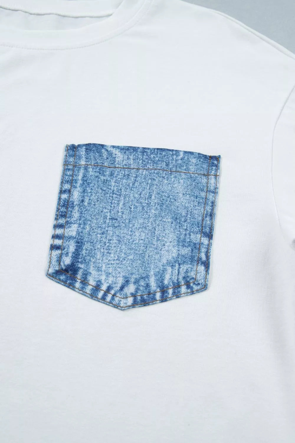 Denim Pocket Patch Oversized T-Shirt