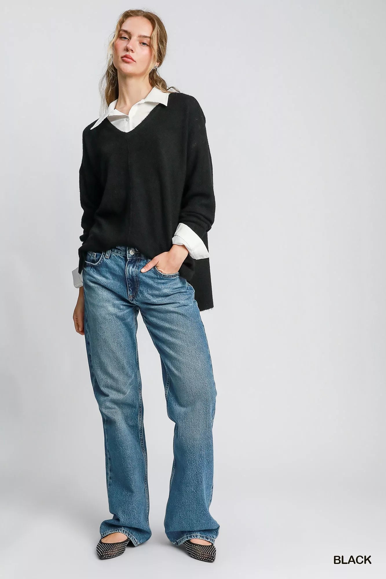 Wool Blend Oversized Sweater