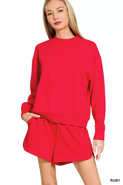Scuba Long Sleeve Sweatshirt and Shorts Set - Front View