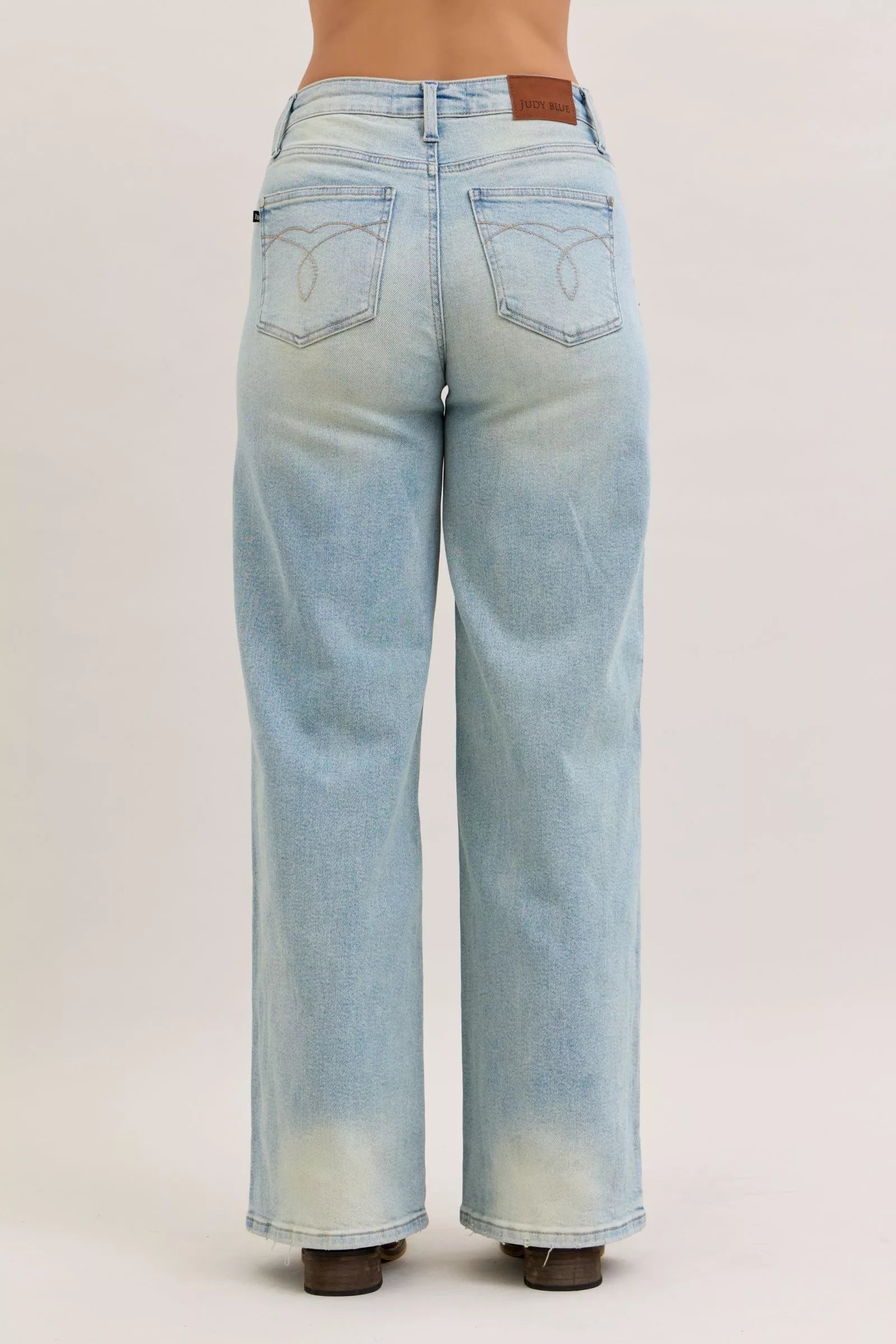 High Waist Column Straight Jeans - Detail View 4