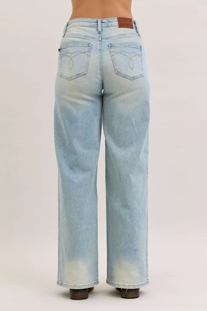 High Waist Column Straight Jeans - Detail View 4