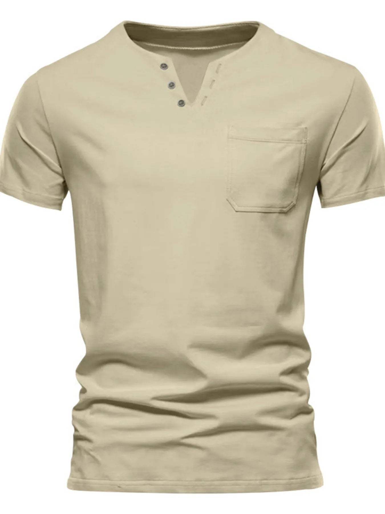 Men's Pocketed Henley Top