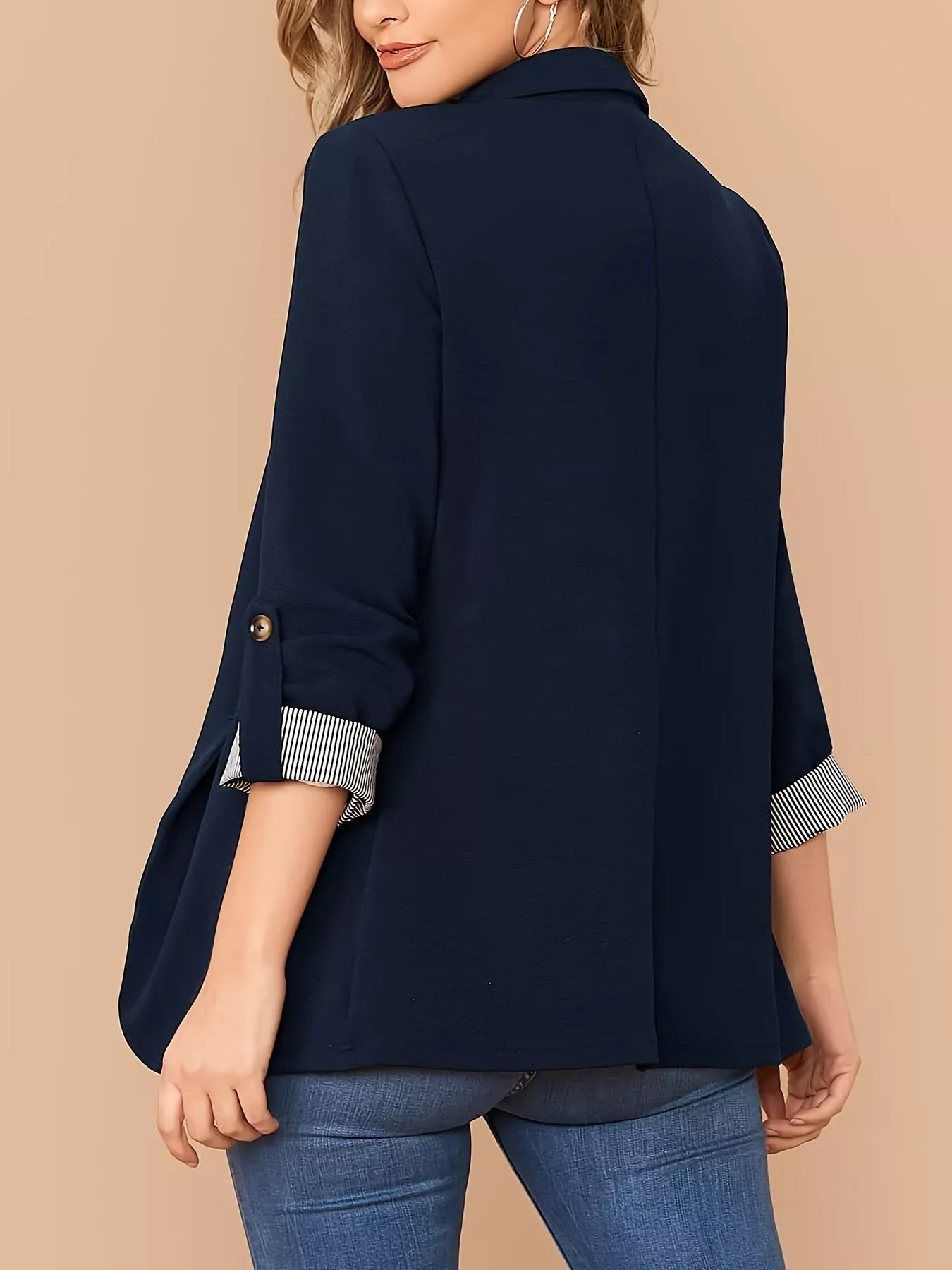 Modern Rolled Sleeve Blazer