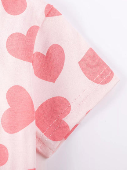 Girl's Heart Print Dress - Detail View 5
