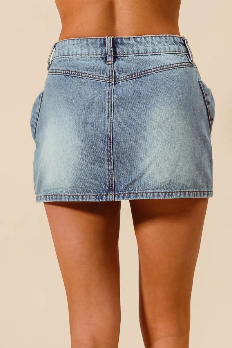 Coquette Denim Mini Skirt