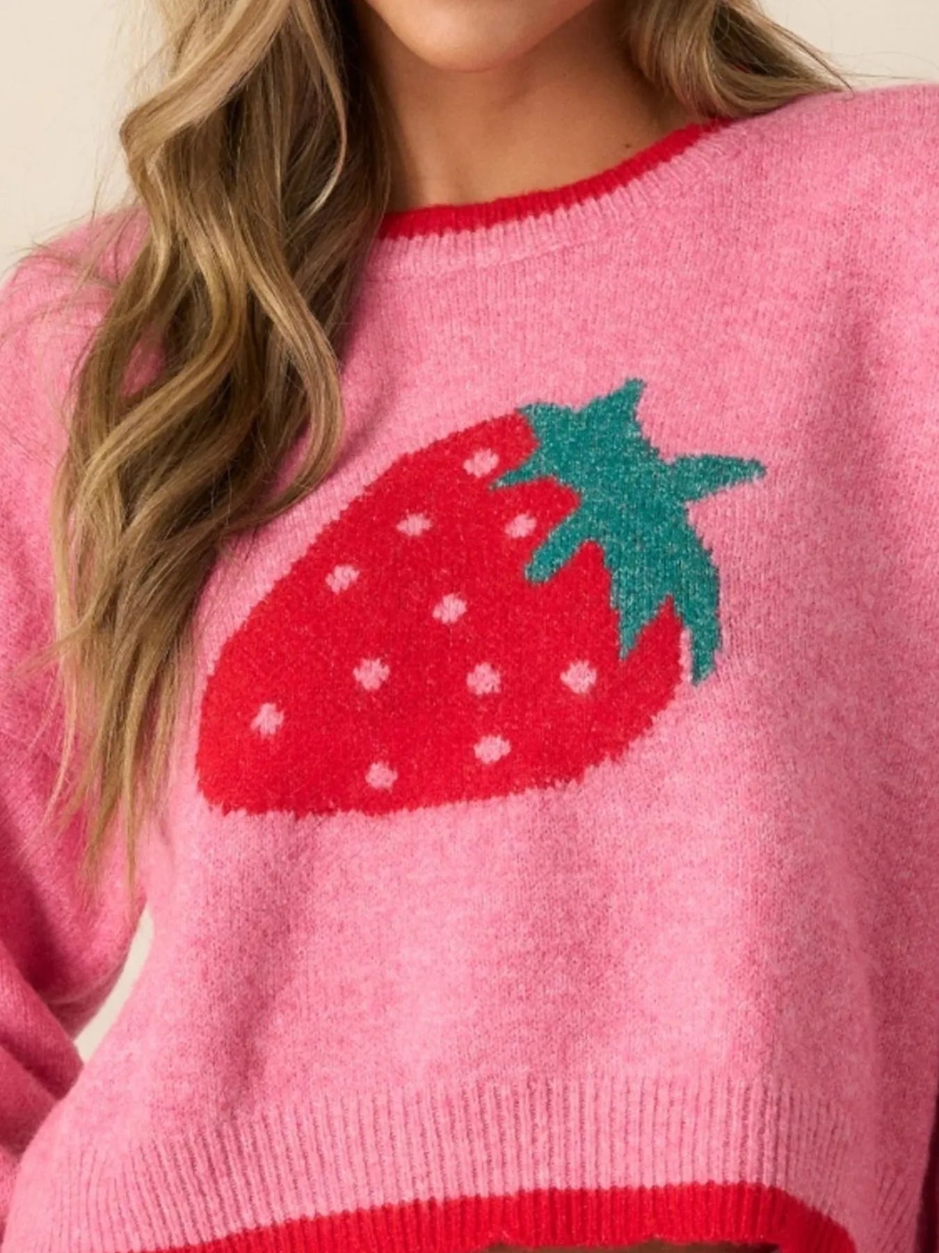 So Sweet Strawberry Sweater