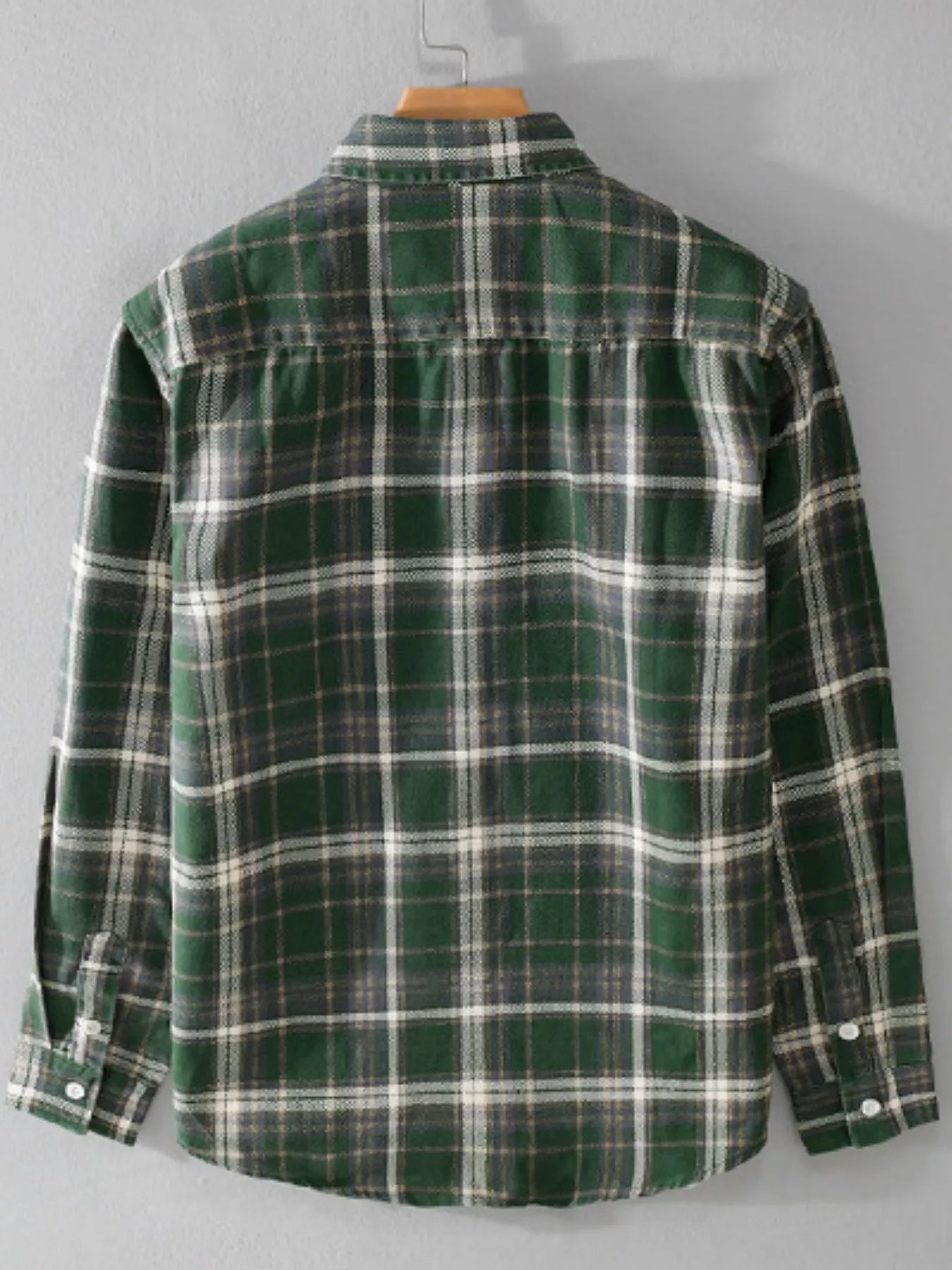 Men's Plaid Button Up Long Sleeve Shirt