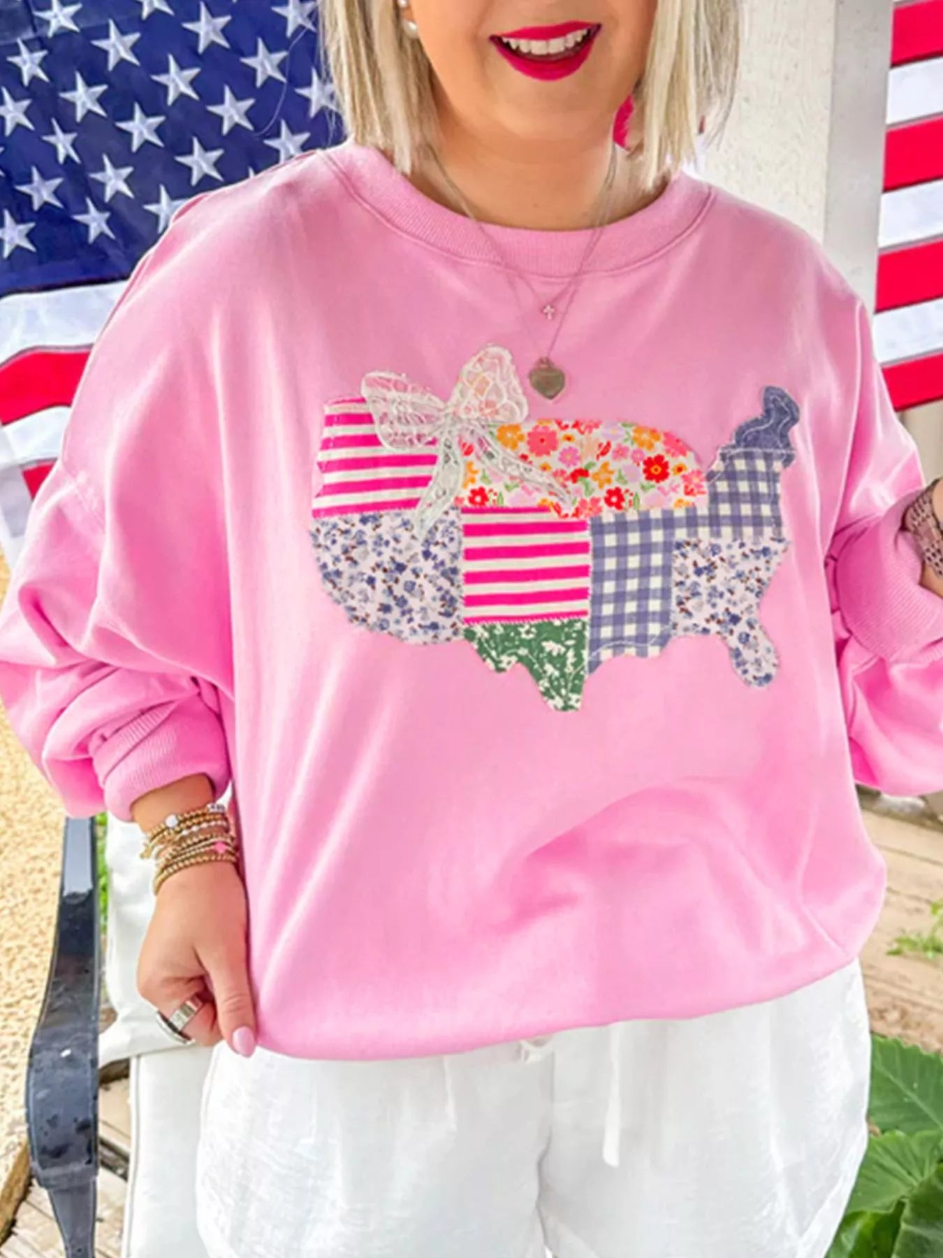 USA Patchwork Sweatshirt