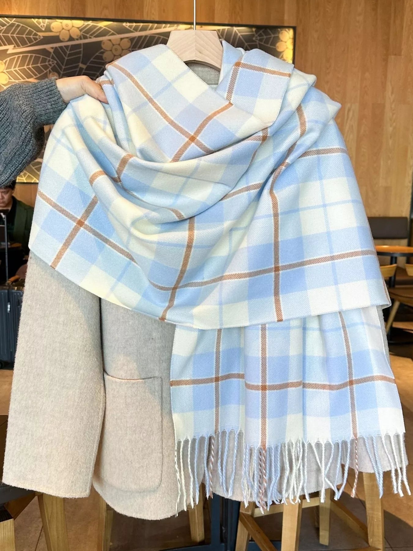 Classic Plaid Fringe Scarf