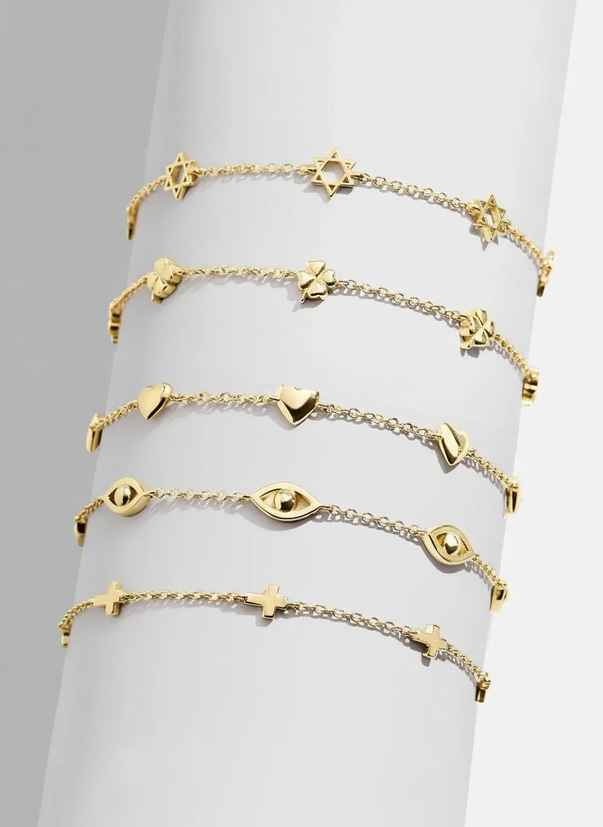 Symbol Stacking Bracelets - Front View