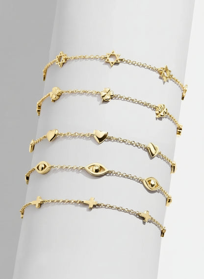 Symbol Stacking Bracelets - Front View