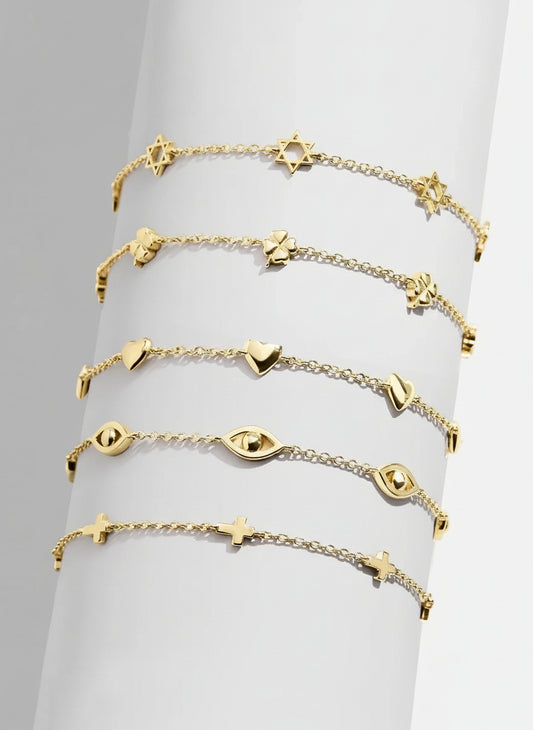 Symbol Stacking Bracelets - Front View