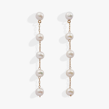 Freshwater Pearl Drop Earrings - Alex and Ani - Front View
