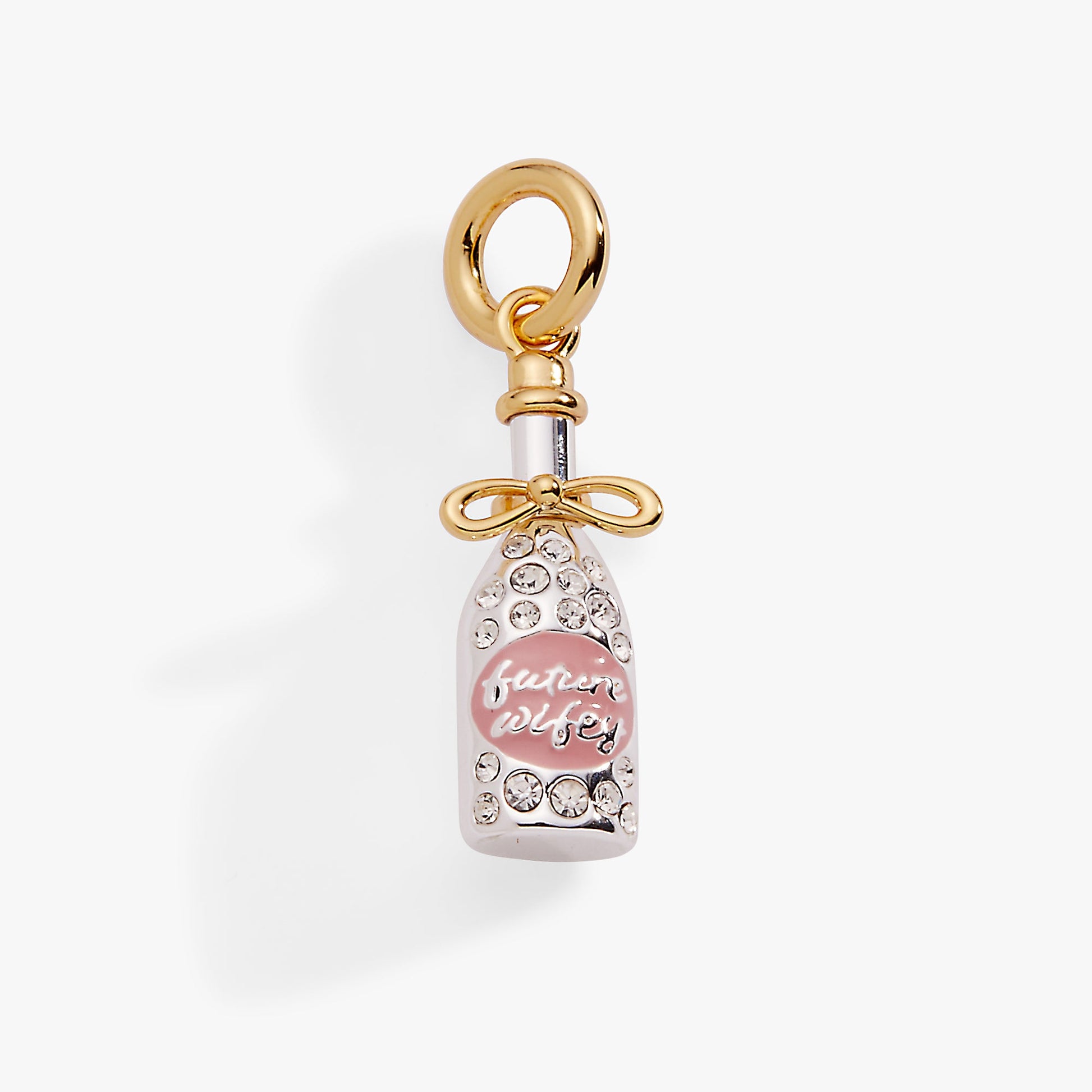‘Future Wifey’ Crystal Champagne Charm - Alex and Ani - Front View
