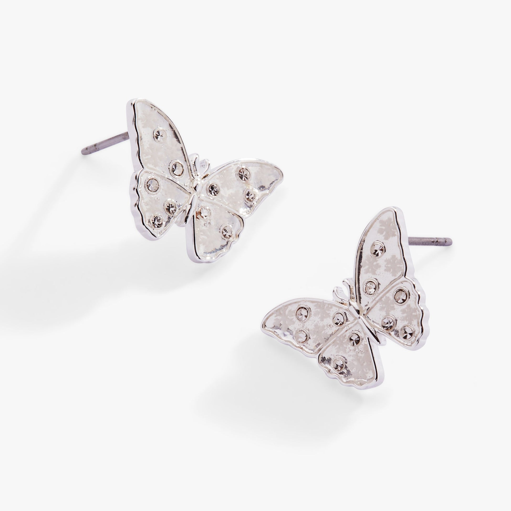 Glass Butterfly Statement Stud Earrings - Alex and Ani - Side View