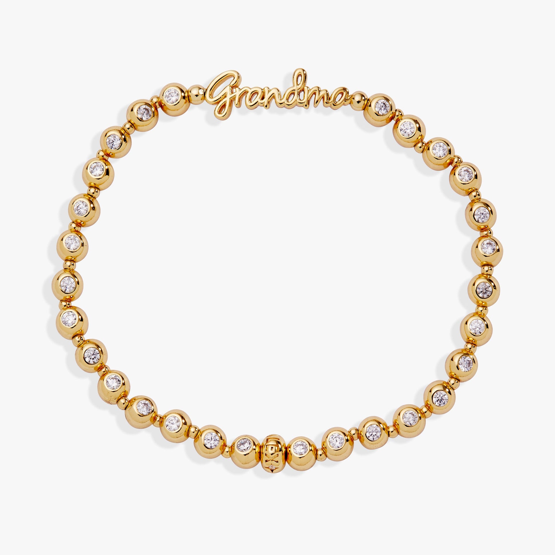 Grandma Elongated Crystal Stretch Bracelet - Alex and Ani - Front View