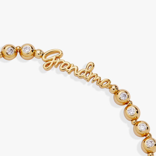 Grandma Elongated Crystal Stretch Bracelet - Alex and Ani - Back View