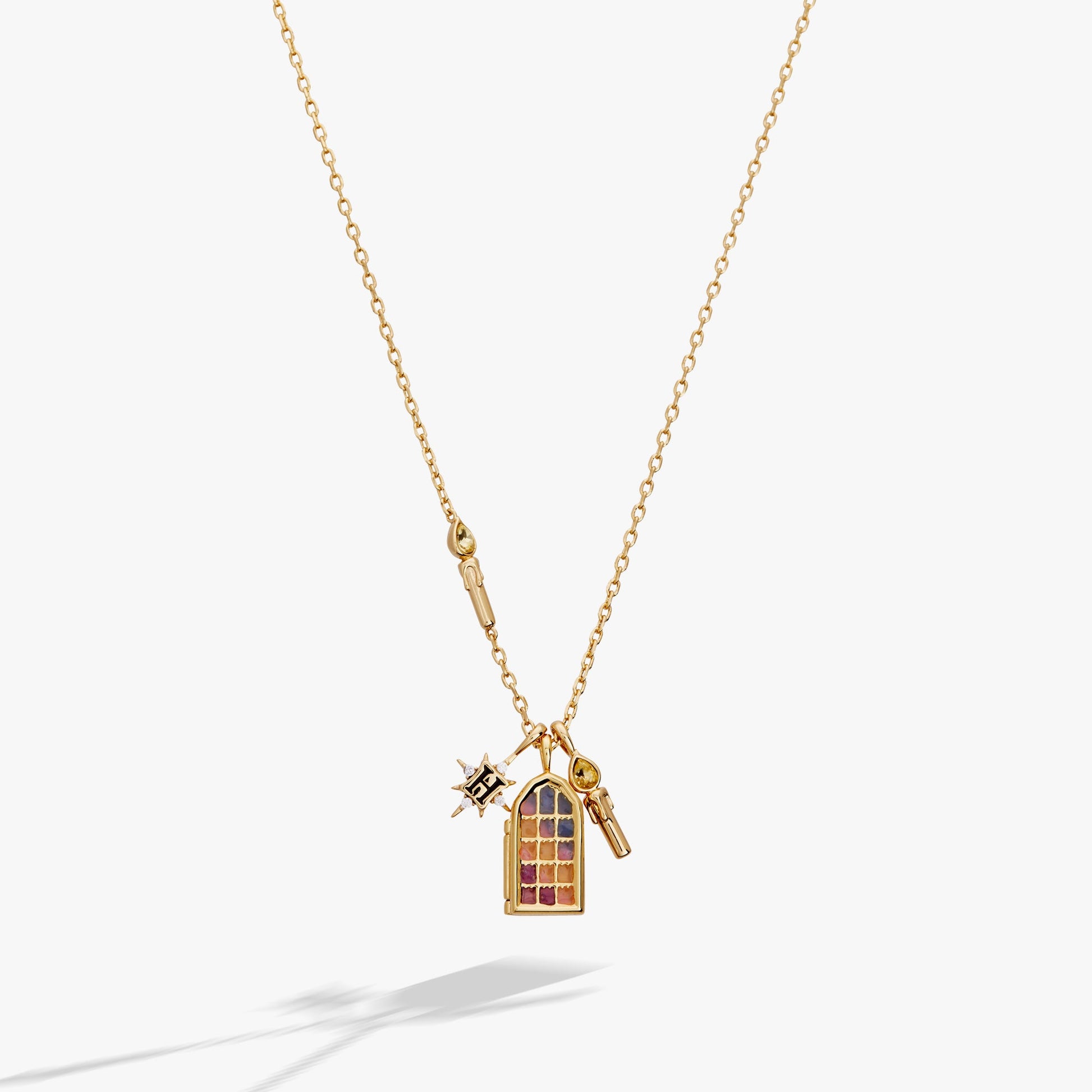 Harry Potter™ Hogwarts Great Hall Cluster Charm Necklace - Alex and Ani - Front View
