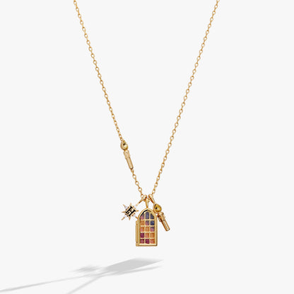 Harry Potter™ Hogwarts Great Hall Cluster Charm Necklace - Alex and Ani - Front View