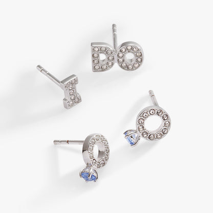 Bridal “I Do” Stud Earring Set of 2 - Alex and Ani - Side View
