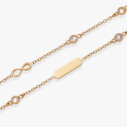 Infinity Chain Double Strand Bracelet - Alex and Ani - Side View