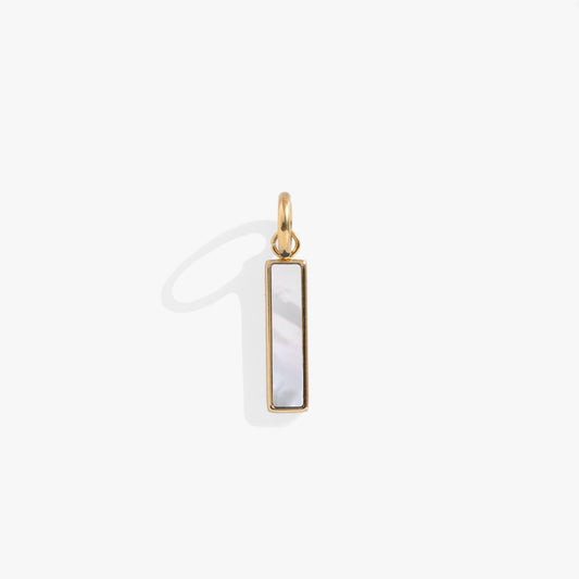 Mother of Pearl Interchangeable Bar Charm - Alex and Ani - Front View