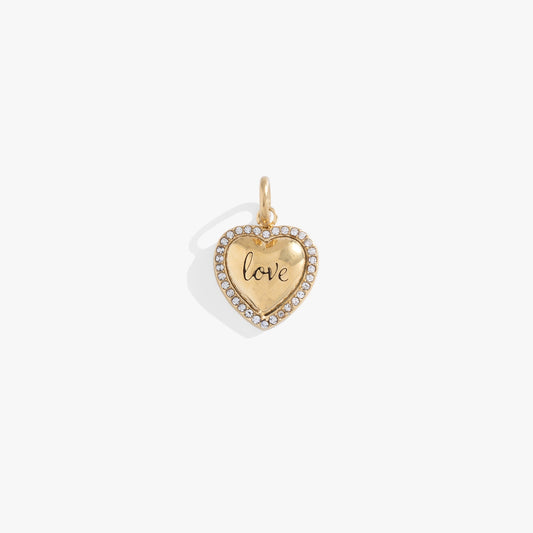 Love Pave Heart Interchangeable Charm - Alex and Ani - Front View