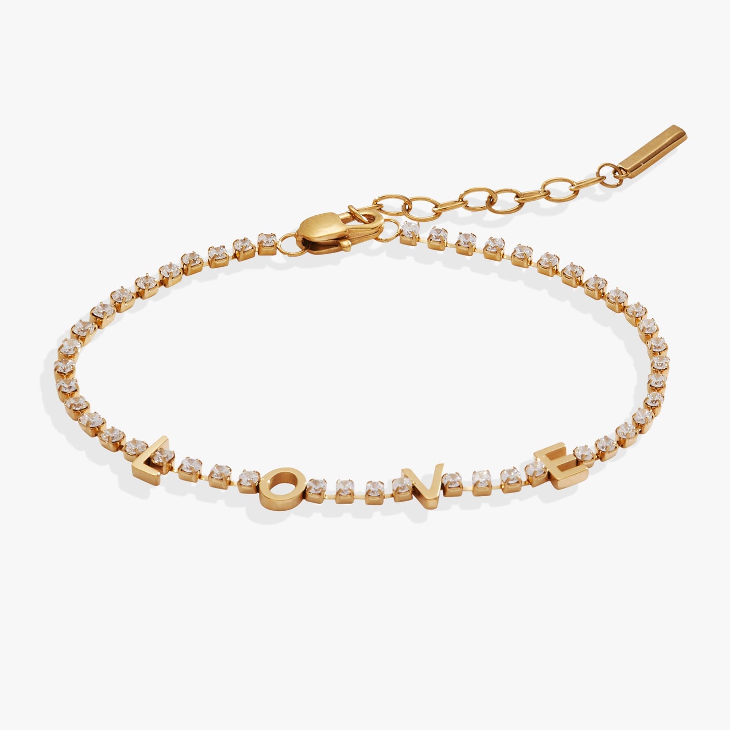 LOVE Crystal Tennis Bracelet - Alex and Ani