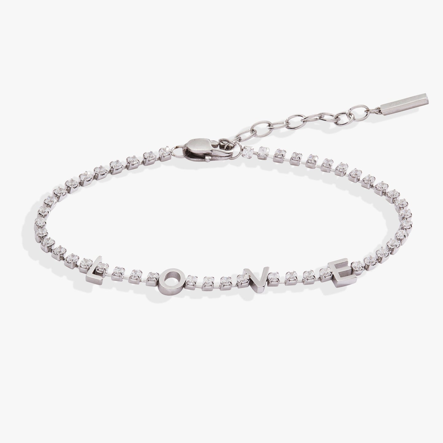 LOVE Crystal Tennis Bracelet - Alex and Ani