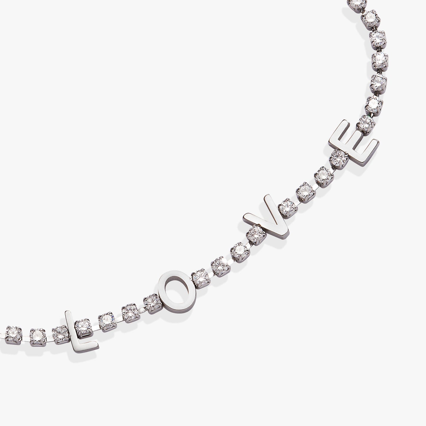 LOVE Crystal Tennis Bracelet - Alex and Ani