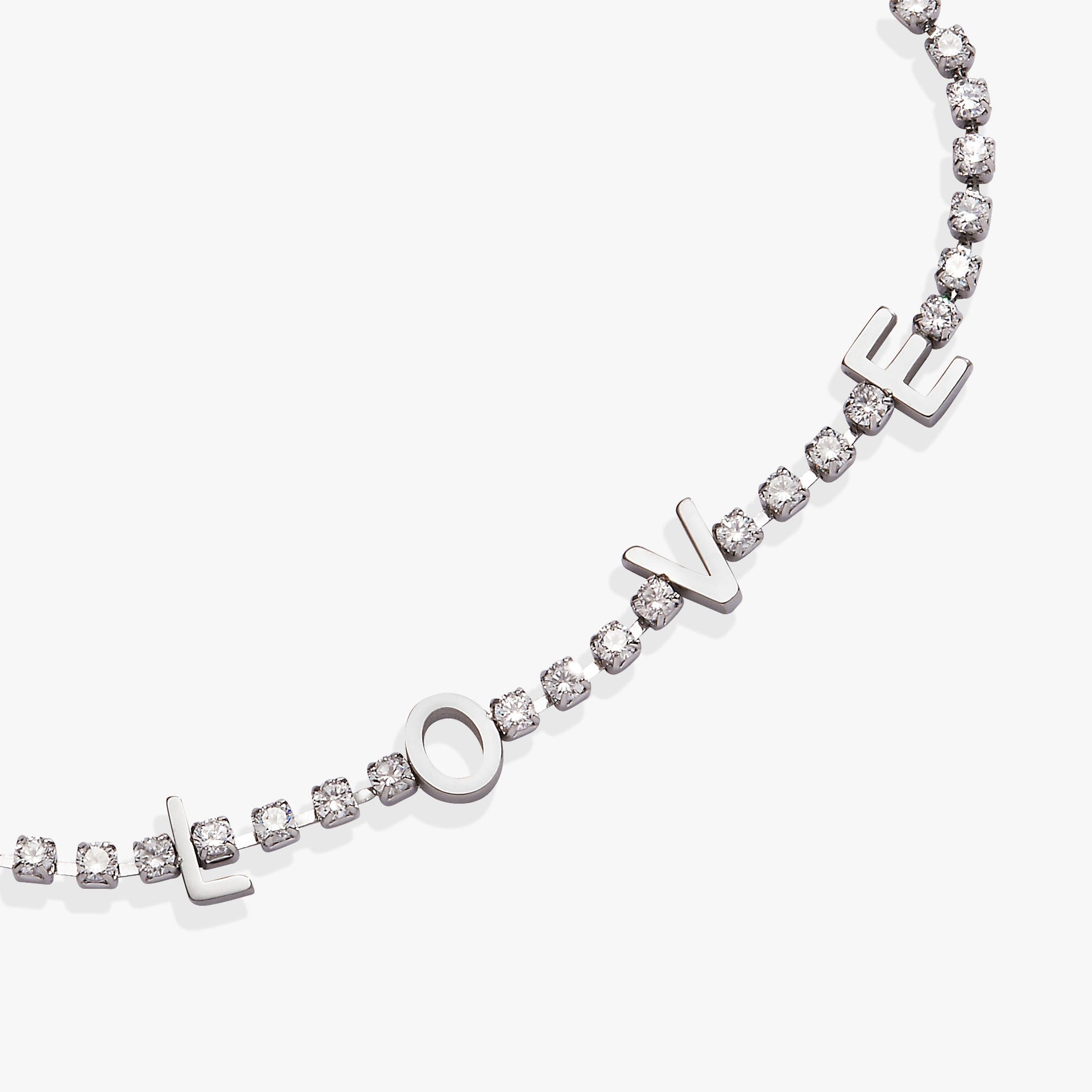 LOVE Crystal Tennis Bracelet - Alex and Ani - Detail View 5