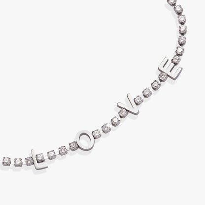 LOVE Crystal Tennis Bracelet - Alex and Ani - Detail View 5