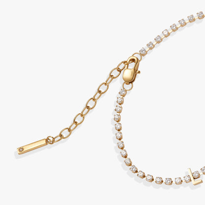 LOVE Crystal Tennis Bracelet - Alex and Ani - Side View