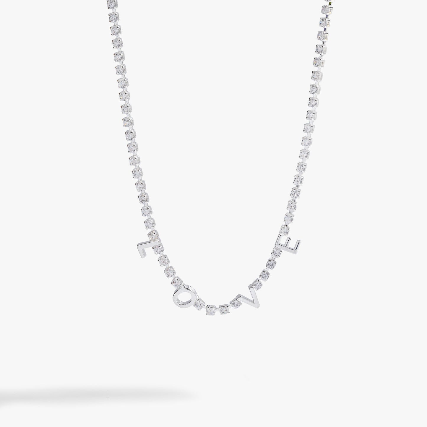 LOVE Crystal Tennis Necklace - Alex and Ani