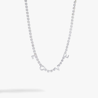 LOVE Crystal Tennis Necklace - Alex and Ani - Back View
