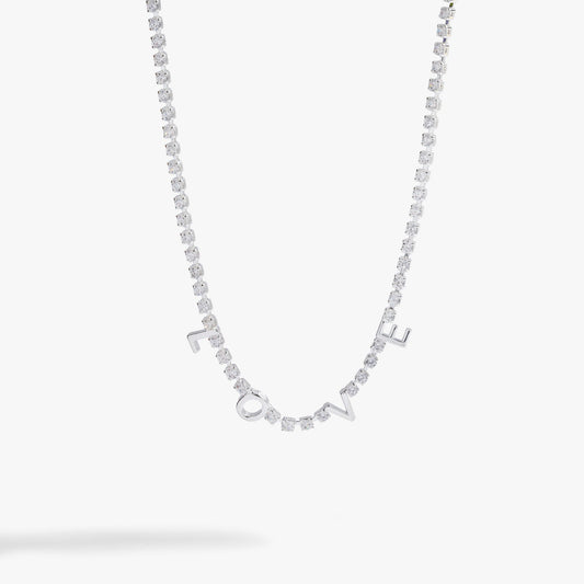 LOVE Crystal Tennis Necklace - Alex and Ani - Back View