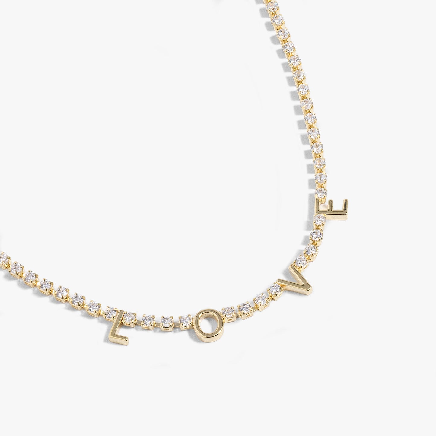 LOVE Crystal Tennis Necklace - Alex and Ani