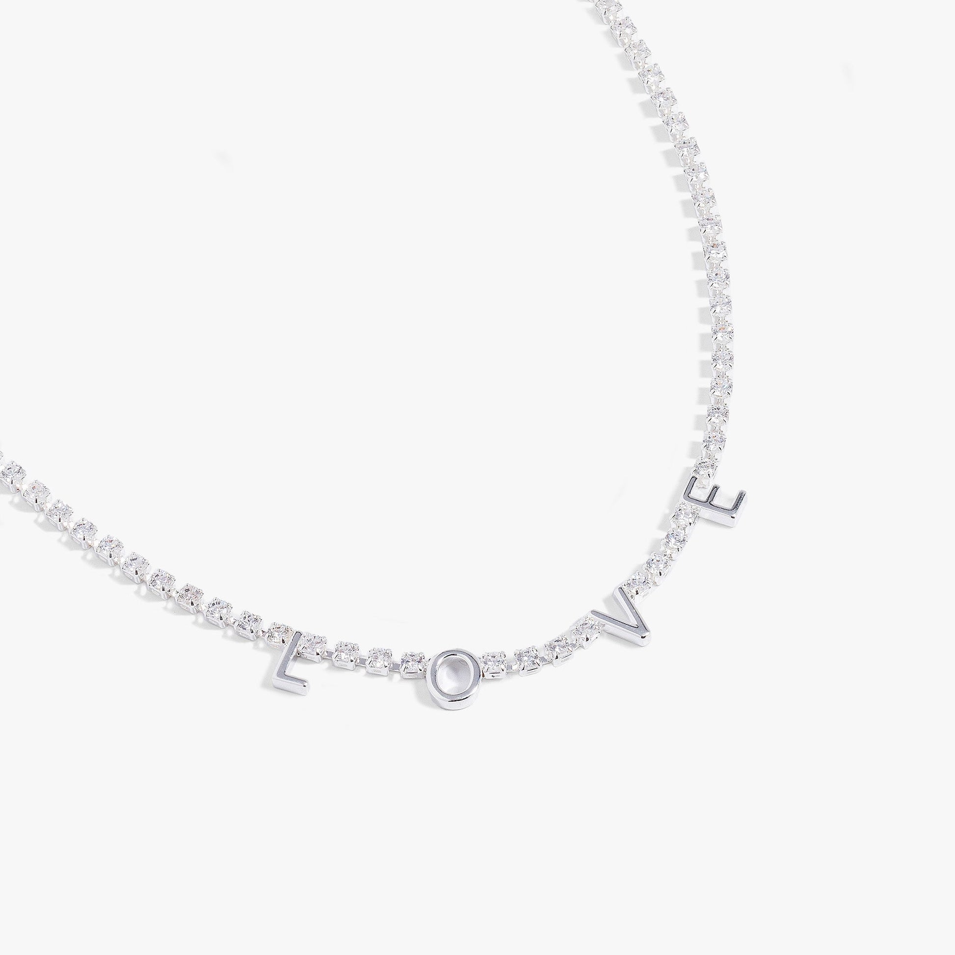 LOVE Crystal Tennis Necklace - Alex and Ani - Detail View 4