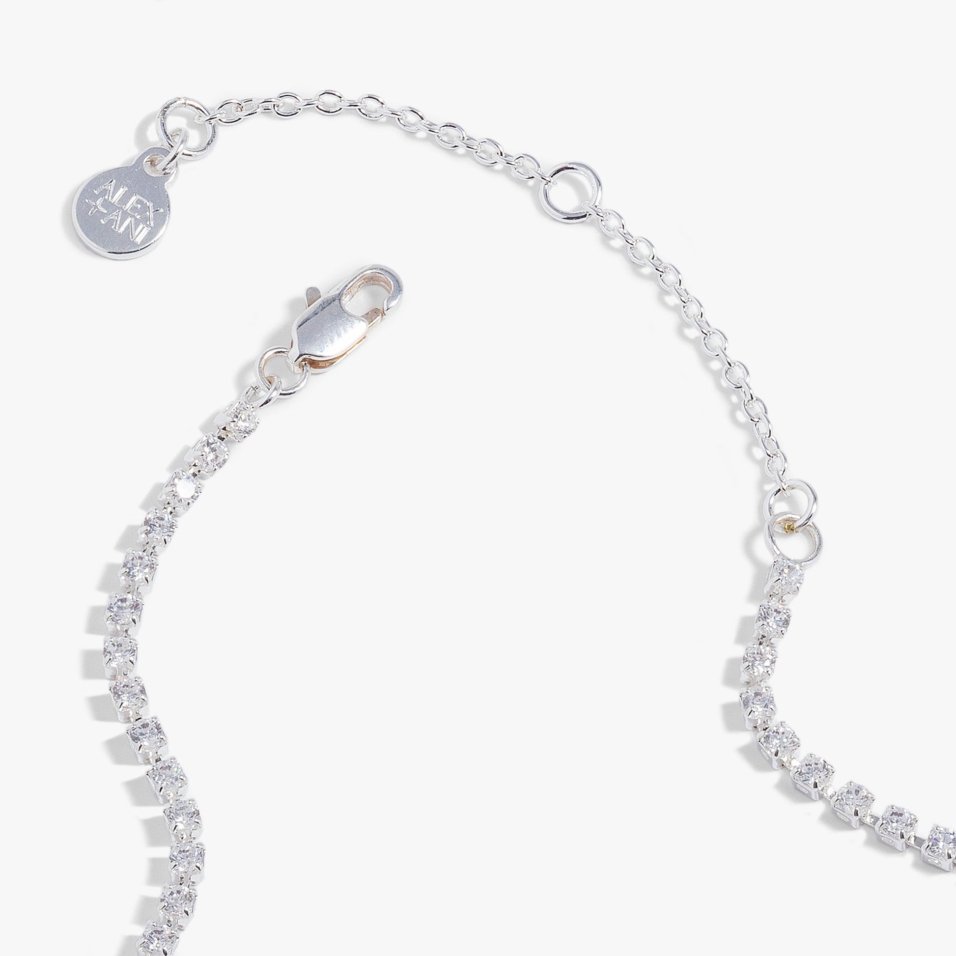 LOVE Crystal Tennis Necklace - Alex and Ani - Detail View 6