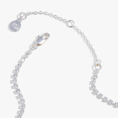 LOVE Crystal Tennis Necklace - Alex and Ani - Detail View 6