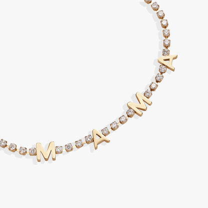 MAMA Crystal Tennis Bracelet - Alex and Ani - Back View