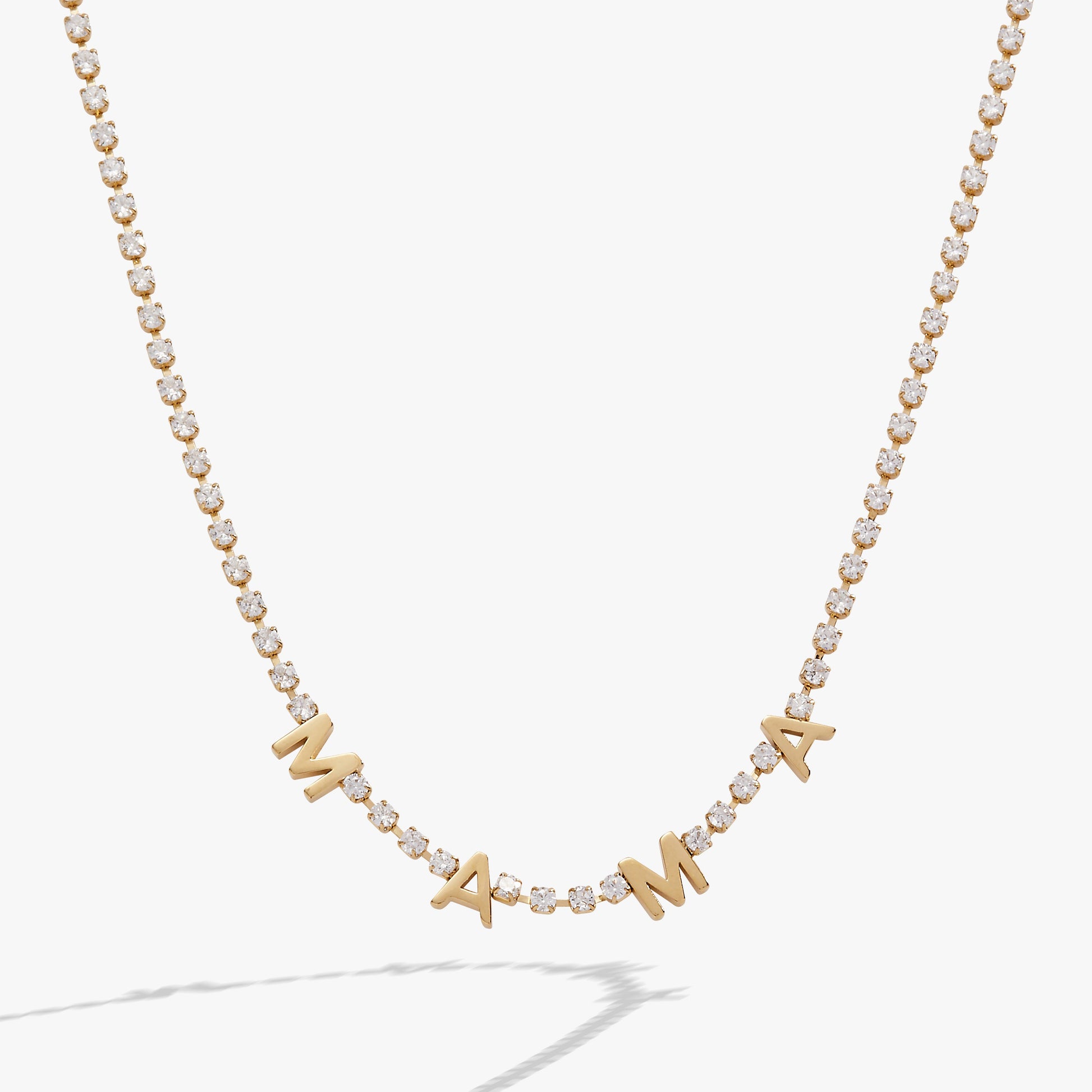 MAMA Crystal Tennis Necklace - Alex and Ani - Front View
